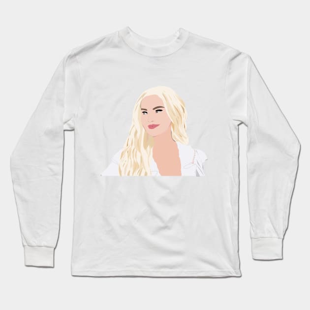 Dove Cameron Digital Portrait Long Sleeve T-Shirt by Beca's Sticker and More